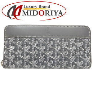 GOYARD Round Zip Long Wallet Leather Gray